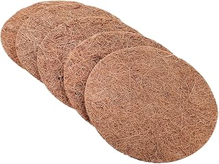 ABOOFAN 5Pcs Pigeon nest mat Bird Supplies Natural Fiber pad Pigeon coop Chicken Bird Eggs mat Bird breeding mat Parrots breeding nests Pigeon mat Fiber Pads Coir Parrot cage