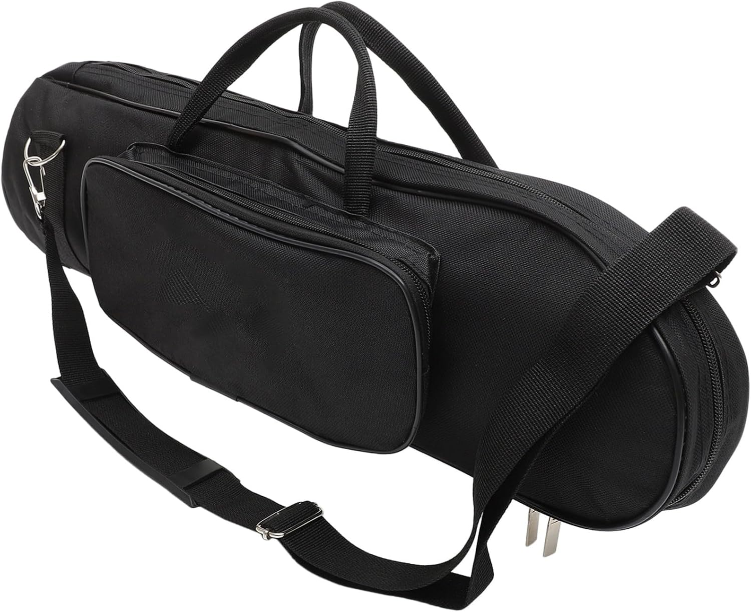 Thickened Oxford Cloth Trumpet Carrying Bag with Shoulder Strap and Front Pocket Padded Protection Music Instrument Storage Case for Travel and Outdoor Use