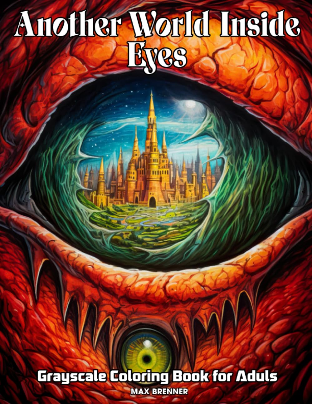 Another World Inside Eyes Grayscale Coloring Book for Adults: 35 Mysterious Eye Designs for the Ultimate Creative Journey