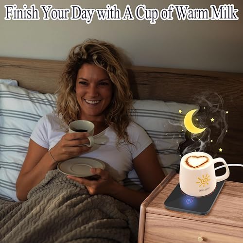 Miniatura 4 de Calentador de taza de café para escritorio con apagado automático, calentador de taza de café para escritorio, oficina, hogar, regalos de café