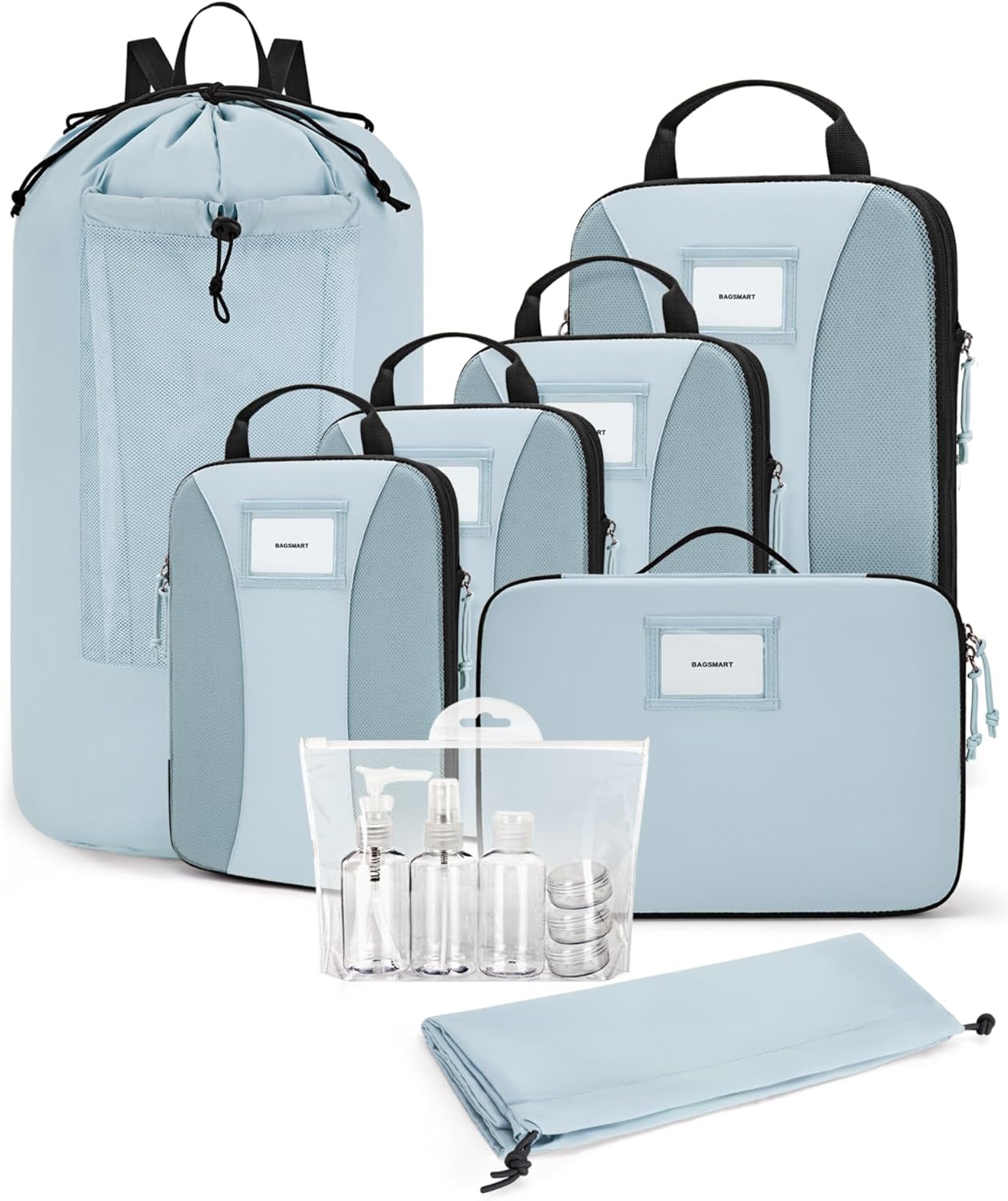 6 PCS Lightweight Compression Packing Cubes for Travel Organizing