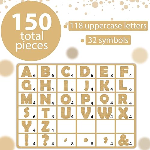 Vista 116 de Juego de 150 letras grandes de 6 pulgadas y puntuación, colorido alfabeto recortado para el aula para exhibir tablón de anuncios, escuela en casa