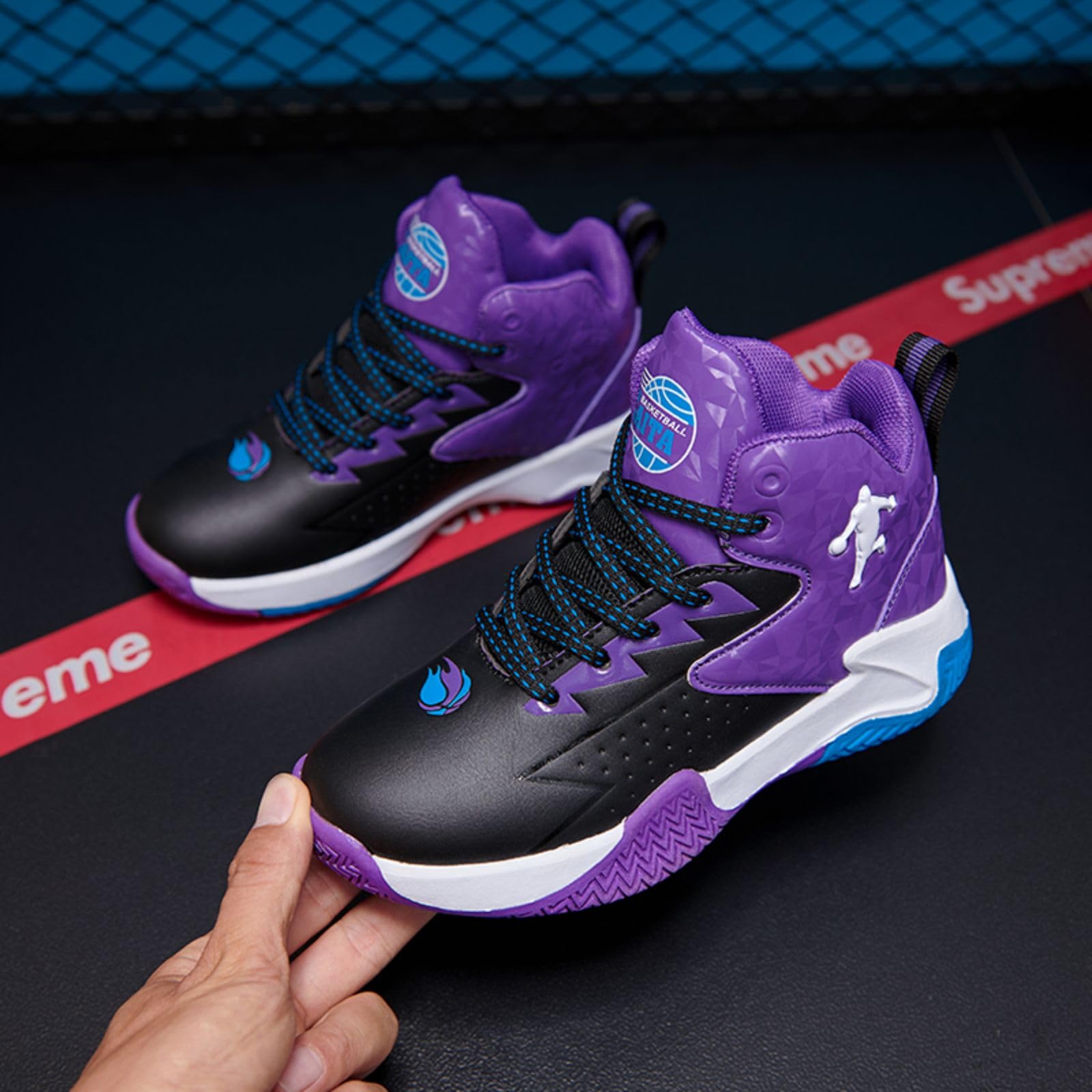 Chaussures de Basket - Ball pour Enfants légères et Confortables Sneakers Chaussures de Course
