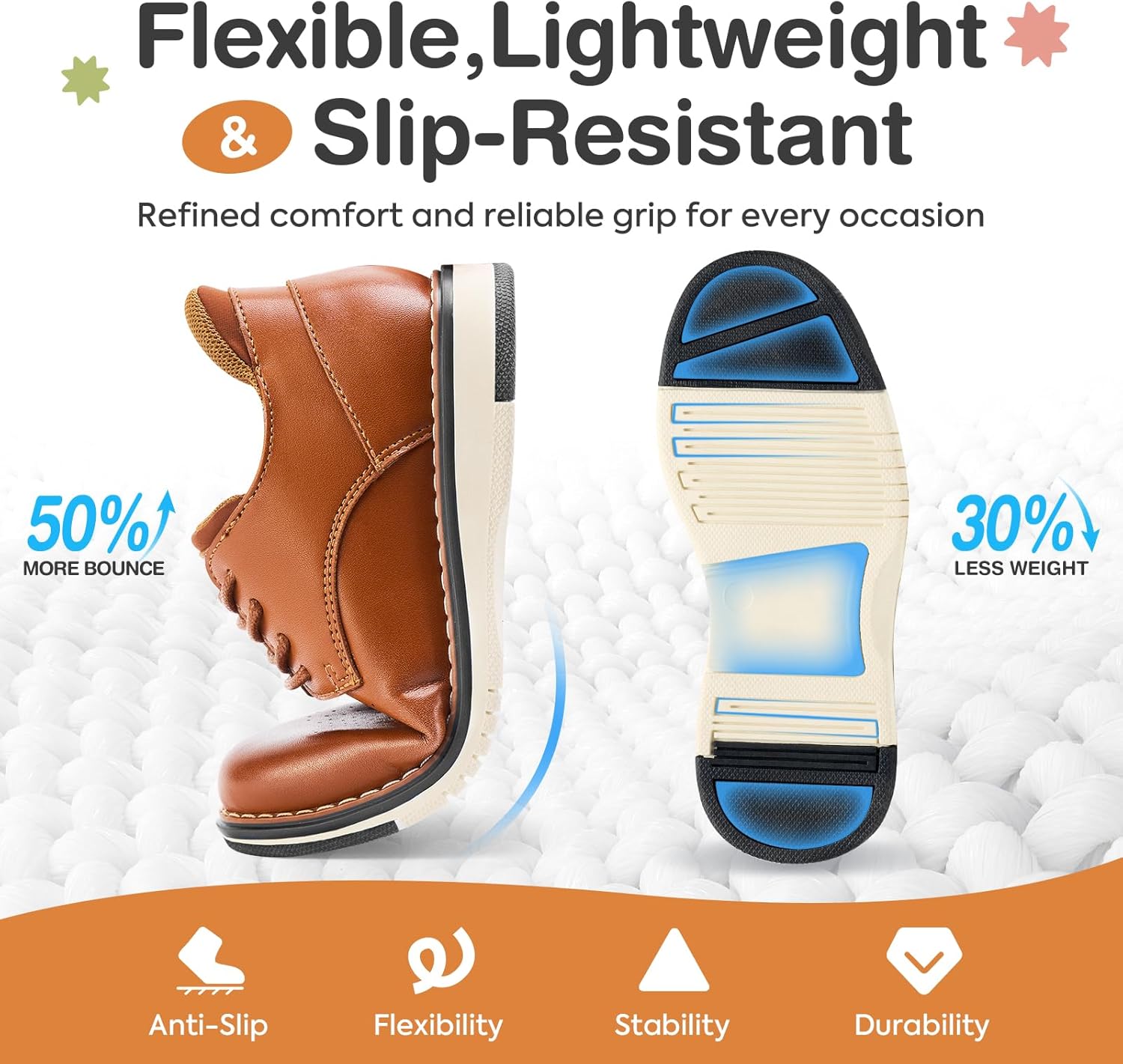 Boys Dress Shoes, Casual Oxfords Sneakers Comfort School Uniform Formal Shoes Wedding Church Dress Shoe for Toddler/Little/Big Kid - Image 6