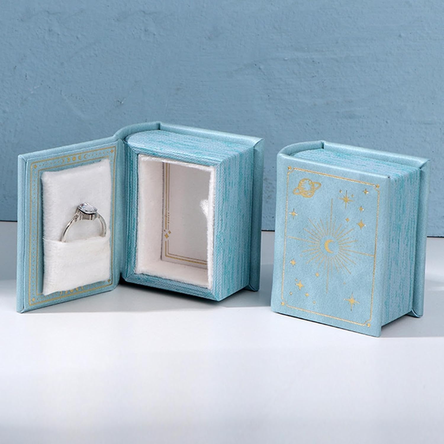 Ring Case Book Shape Jewelry Storage Organizer image 2