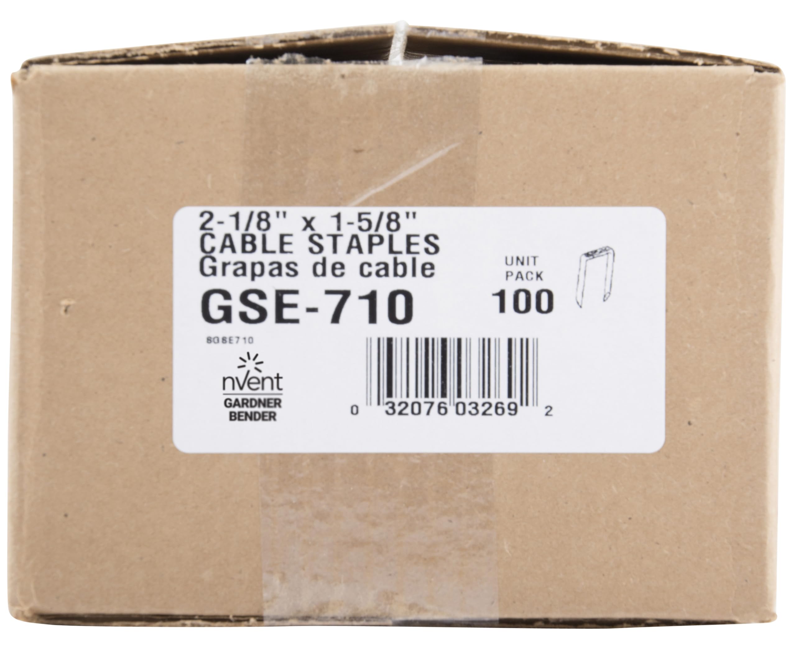 Gardner Bender GSE-710 Steel Service Entrance Staple, 1⅝ Inch. x 2⅛ Inch., Secures 4/0 SE, Large BX, Romex, & Greenfield, 100 Pk. — Amazon image 3