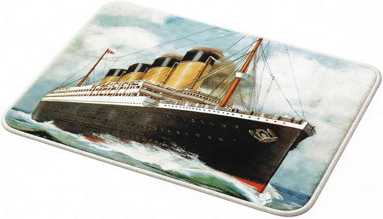 Titanic Ship Ocean Liner Sinking Vintage Area Rugs 2x3,Exquisite Printed Area Rug,Anti Slip Rug,Soft,Low Plush Carpet,Suitable for Living Room,Bedroom,Corridors,Entrances Rug