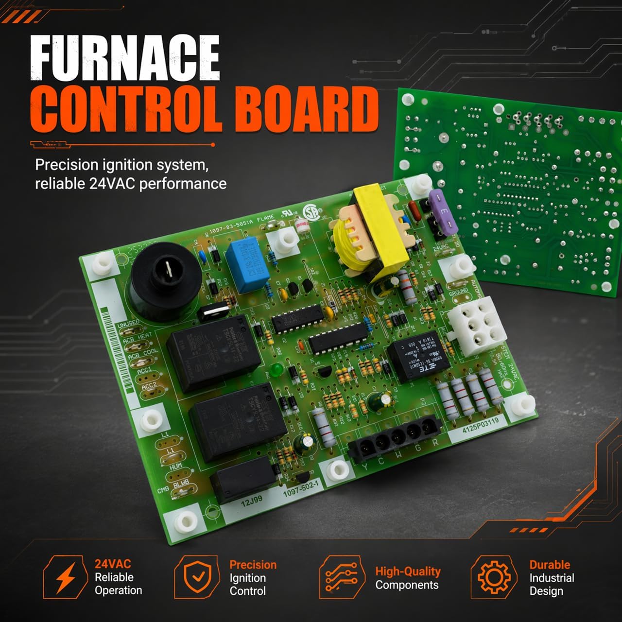 1097-502-I Furnace Control Circuit Board Fit Lennox Armstrong Ducane | Replaces 12J99, 1097-83-503A