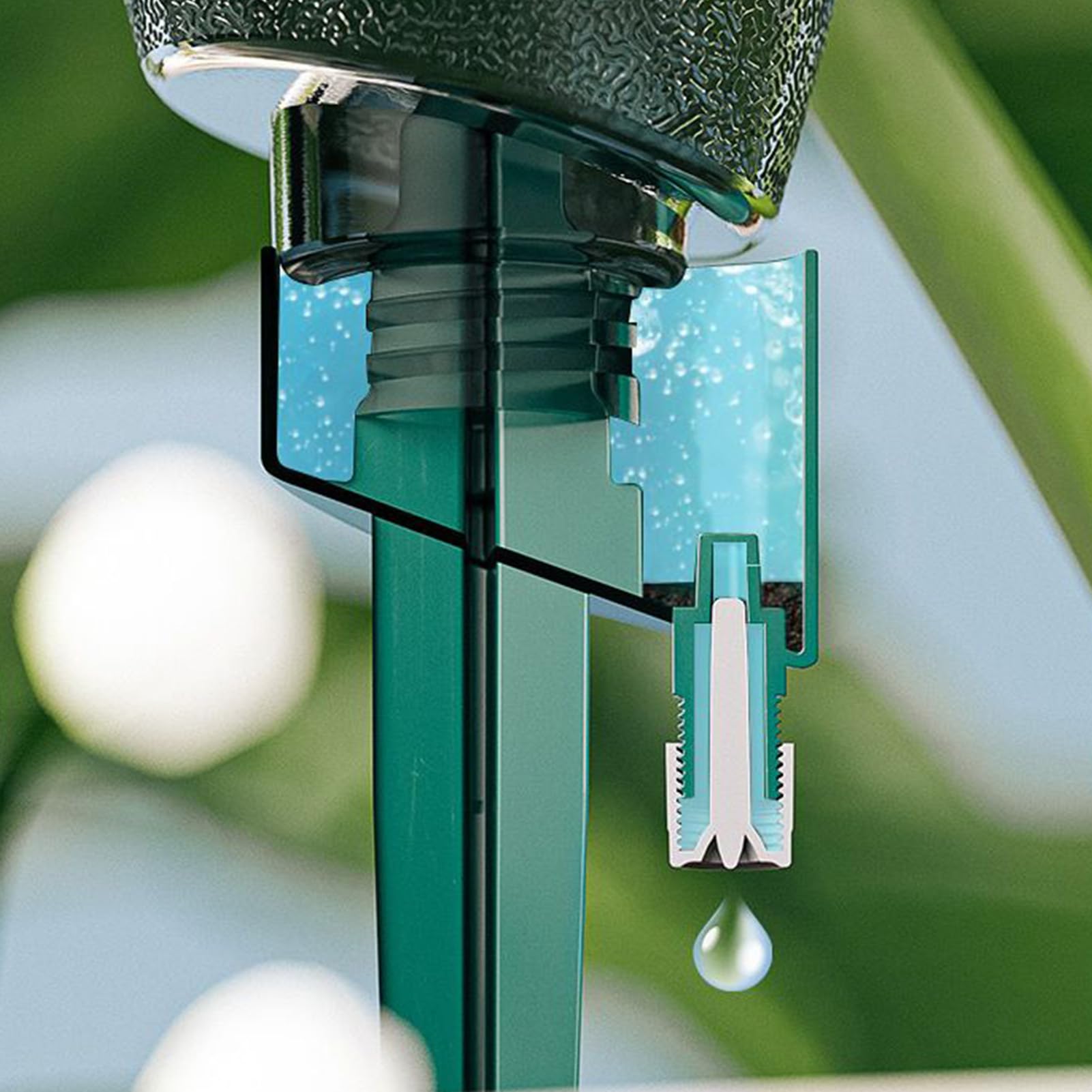 Lot de 6 pics d'arrosage pour , avec bouteille, goutteur automatique avec libération lente pour l'intérieur et l'extérieur, le balcon, la vie quotidienne, les vacances