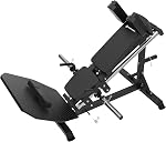 GF Compact V3 3-in-1 Appuyez sur le pied, Hack squat & Machine de levage de calf – Trainer de force du bas du corps chargé sur plaque pour le gymnastique à domicile – 700 Capacité
