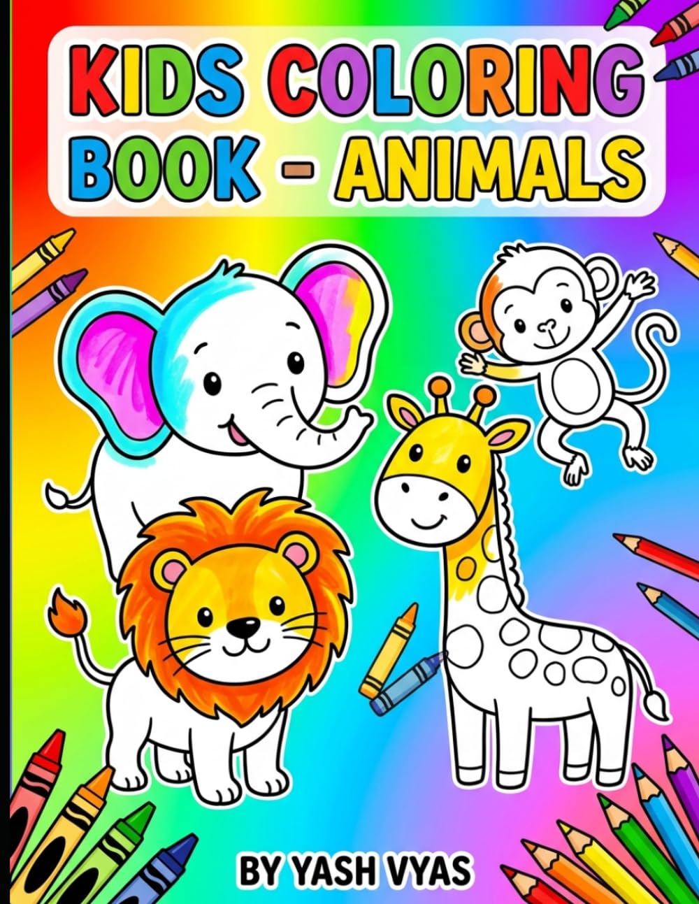 Animal Friends Coloring Book for Kids: Fun Animal Designs for Children Ages 3-8 to Color and Enjoy