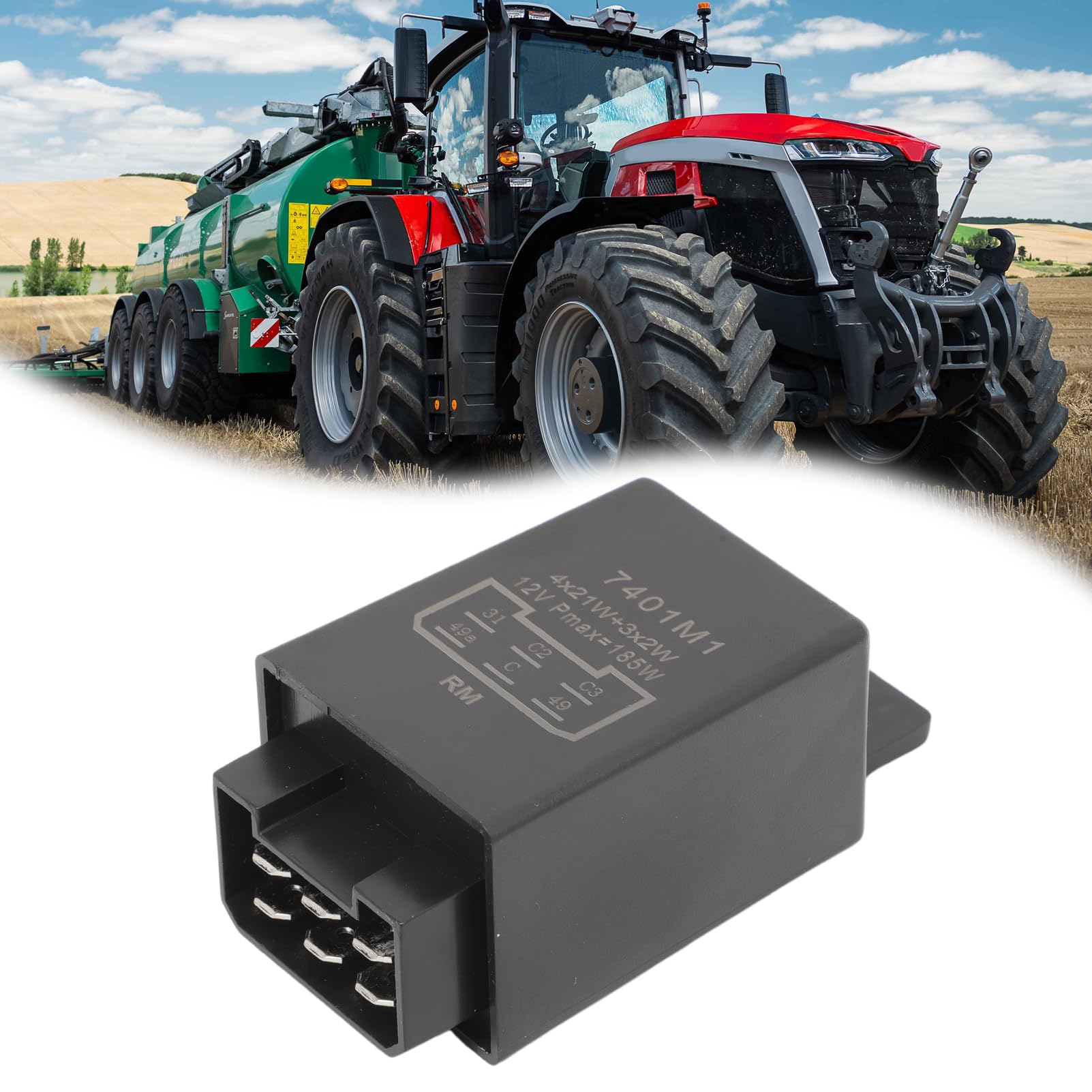 Blinkrelais 6 pines 12 V 21 W 2 + 1 + 1 para Traktor Oldtimer Schlepper Pkws, Lkws & Baumaschinen Rele Intermitencia 0335200160 Steckmontage Kupferkontakt Normalerweise offen