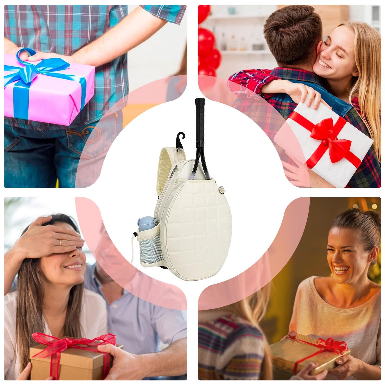 Grand Sac Fourre-tout Résistant à L'eau - Sac à Bandoulière Léger - Pour La Plage, La Gym, Les Voyages, Le Quotidien, Violet à Rayures Incurvées Tb-ca, T-Grand