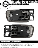 Vista 3 de Gledewen Manijas de puerta interior con bisel (par), compatibles con Toyota Tundra 2000-2006, beige, manija delantera izquierda del conductor
