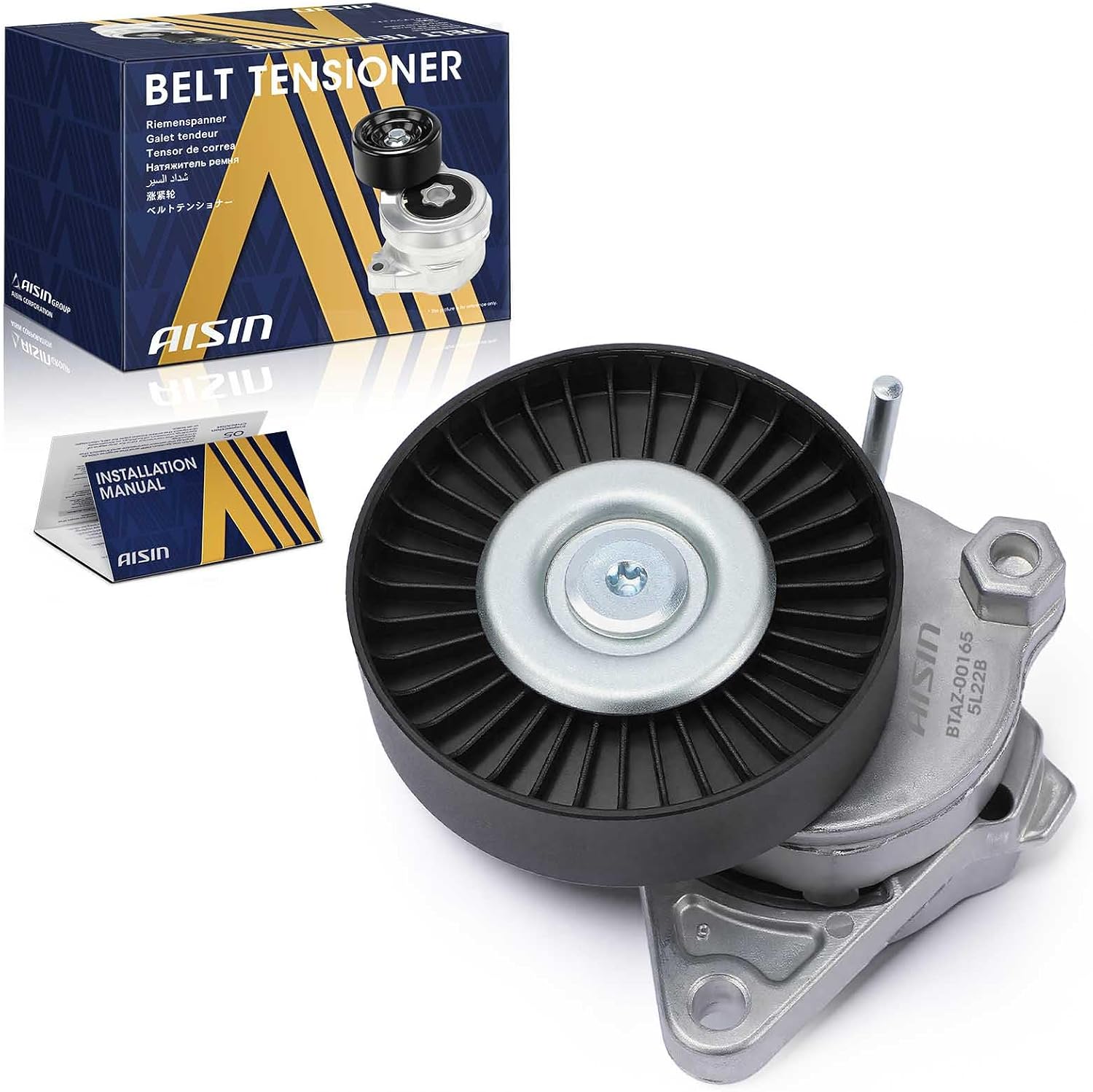 AISIN AFTERMARKET BTAZ-00165 Drive Belt Tensioner Assembly - Compatible with Mercedes-Benz C240 2001-2005, C280 1998-2000, C320 2001-2005, E320 1998-2005, ML320 1998-2003, ML350 2003-2005
