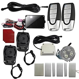 Alarma Coche,Sistemas Alarma Seguridad para vehículos | Kit Alarma Aceite antirrobo 12V-24V sin Falsa Alarma