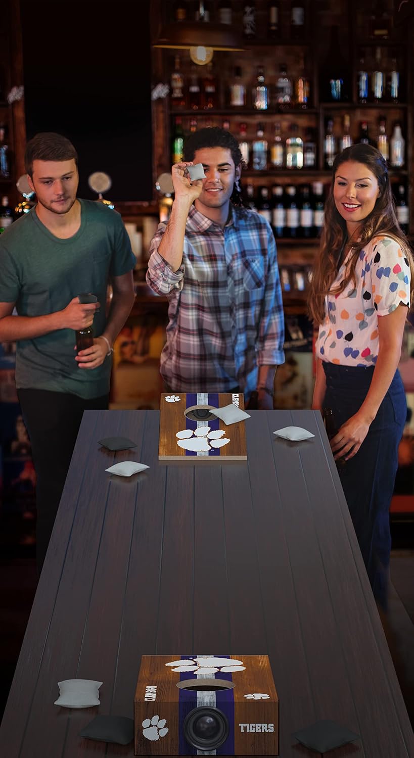 SOAR NCAA Tabletop Cornhole Game and Bluetooth Speaker