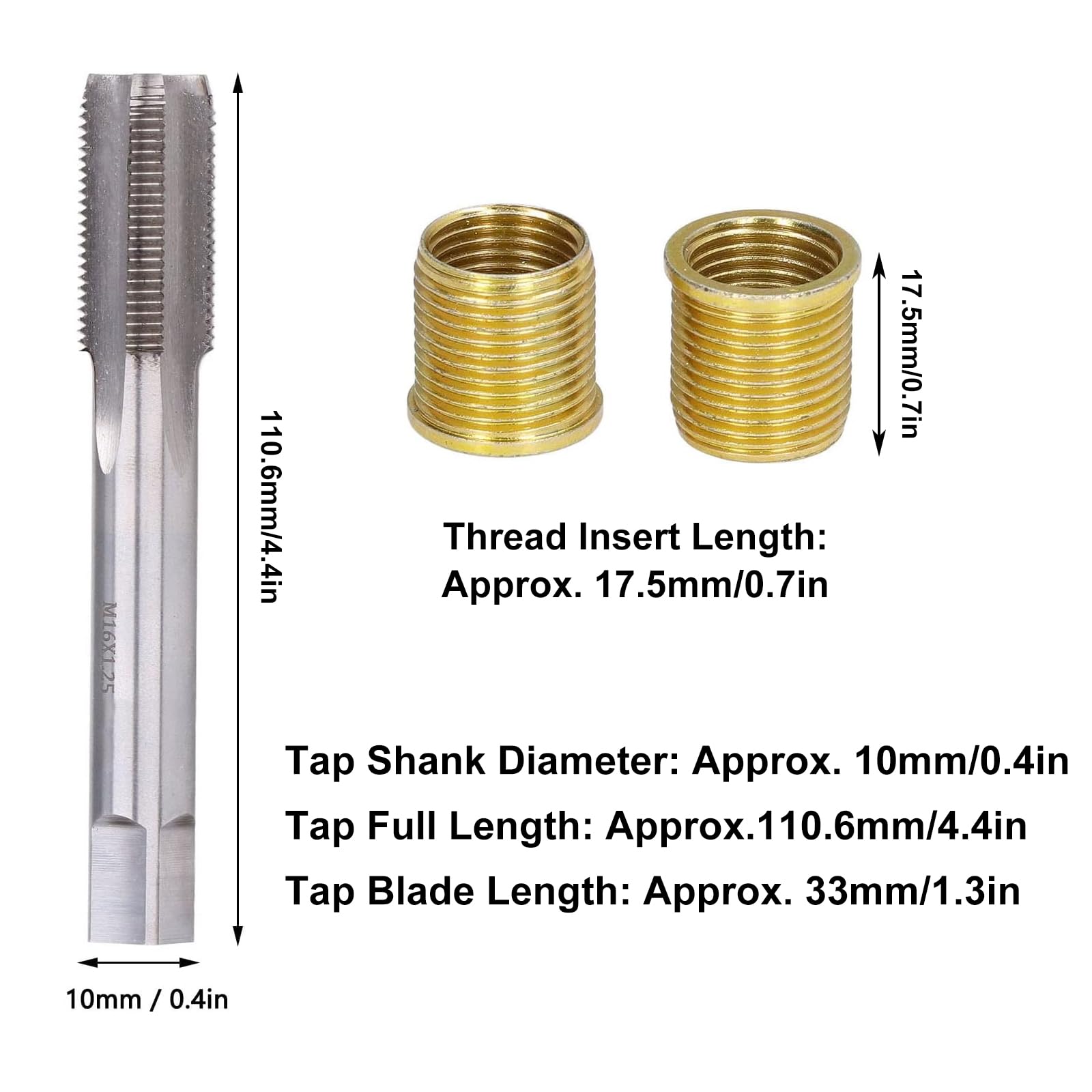 GEKO G02789 KIT RIPARA FILETTI 88pz RIPRISTINA FILETTATURE ELICOIDI Maschi Tooltek - Foto 2