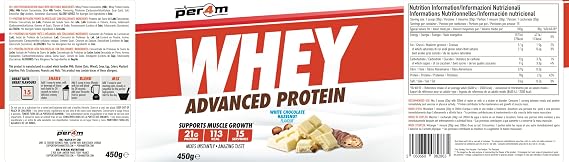 Per4m Whey Protein Powder | High Protein Shake for Muscle Growth & Recovery | Low Sugar Gym Supplement | Sports Nutrition Drink + Amino Acids (450g, White Chocolate Hazelnut)