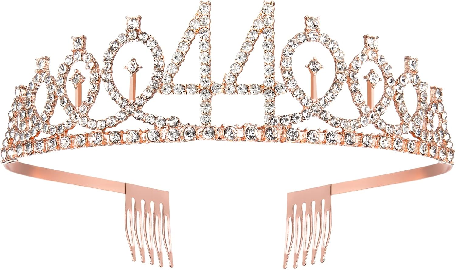 BRT Bearingshui Fabulous Sash and Tiara for Woman, Rose Gold Tiara for 44th Birthday Party - Image 3