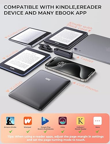 Miniatura 6 de Tryone Soporte para tableta de cuello de cisne con girador de páginas para lectura Kindle en la cama soporte ajustable para mesita de noche de