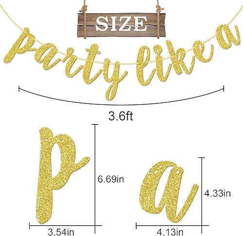 Miniatura 2 de Cartel de fiesta como un cáncer, decoraciones de fiesta de cumpleaños del zodiaco, junio y julio, pancarta dorada con purpurina preencordada hecha a