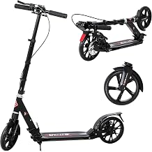 ise big wheel scooter foldable city scooter with 2 wheels 200 mm handbrake for adults and children choice of 2 colors high quality
