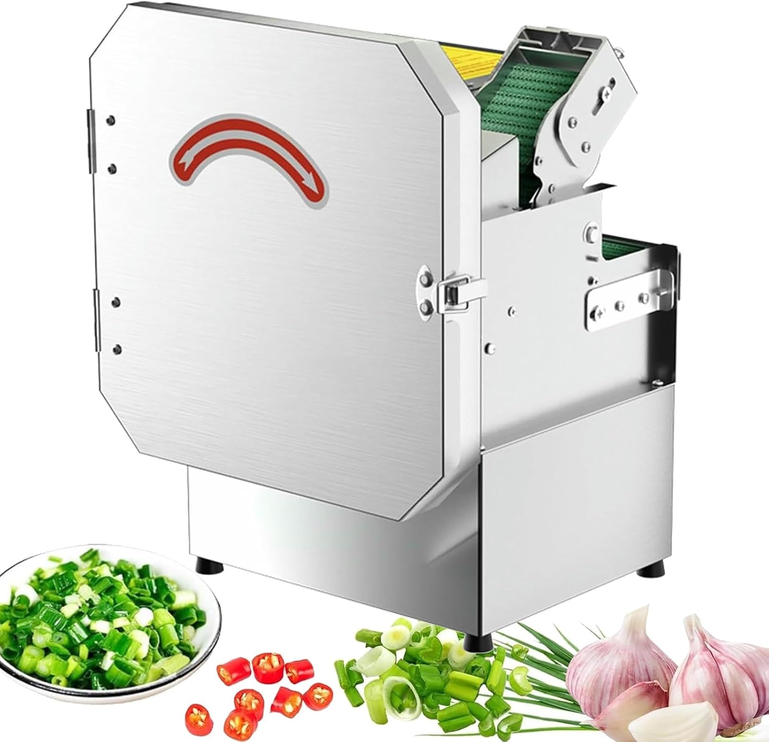 Electric Vegetable Cutter,200W Scallion Slicer with 1.3-35Mm Thickness Adjustment,Efficient Chopper for Onions,Coriander,and Leeks,Maximum Output 150Kg/Hour