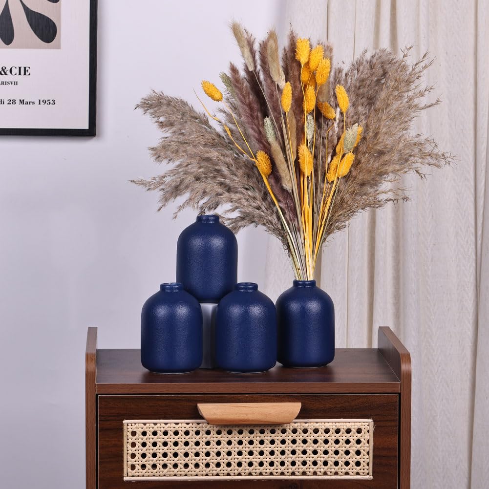 Amazon.co.jp: 陶器製の花瓶6~6個セット 小花瓶(ブルーセット