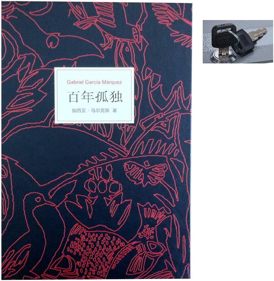 Book Safe,Dictionary Money Box,Safety Storage Box,Book Safe Box Diversion Can With Security Combination Lock/Key Contains 2 Keys Great Storing Money,OneHundredYearsOfSolitude-Key