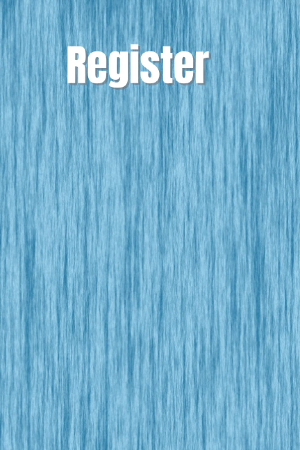 Register: 6x9 white paper journal for writing