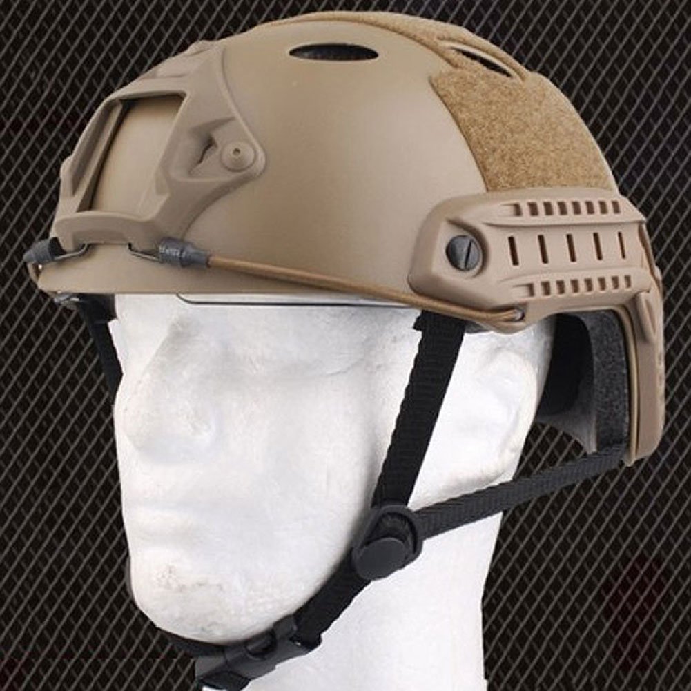 Casque Emerson Fast PJ de Type SWAT avec Lunettes de Protection - pour Combat rapproché/tir/Airsoft/Paintball - Noir