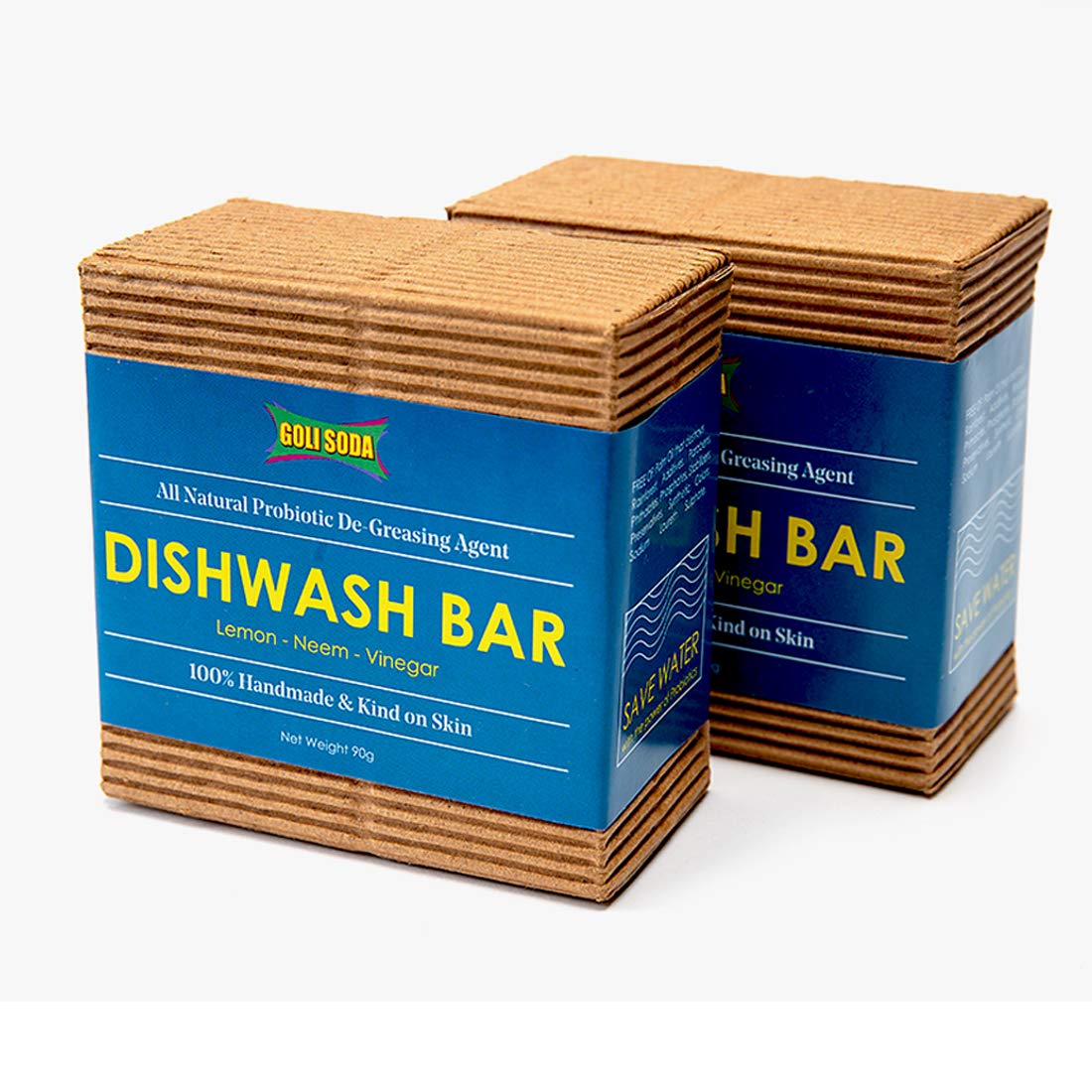 Goli Soda All Natural Probiotics Dishwash Bar | White Vinegar | Neem Power | lemon Essential Oil | Whitish Clay | Kind on skin | Anti-fungal - (Pack Of 2) - Each 90 g (B07WYL1JKT) Amazon Price History, Amazon Price Tracker