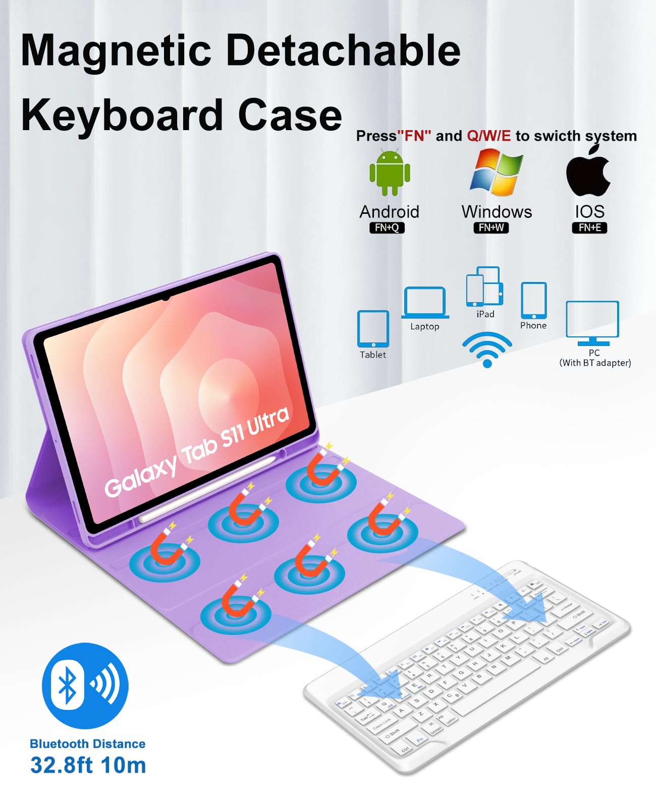 Androidタブレットアクセサリー Galaxy Tab S11 Ultra Book Cover Keyboard Samsung Galaxy Tab S11 Ultra Book Cover Keyboard Slim Black EF