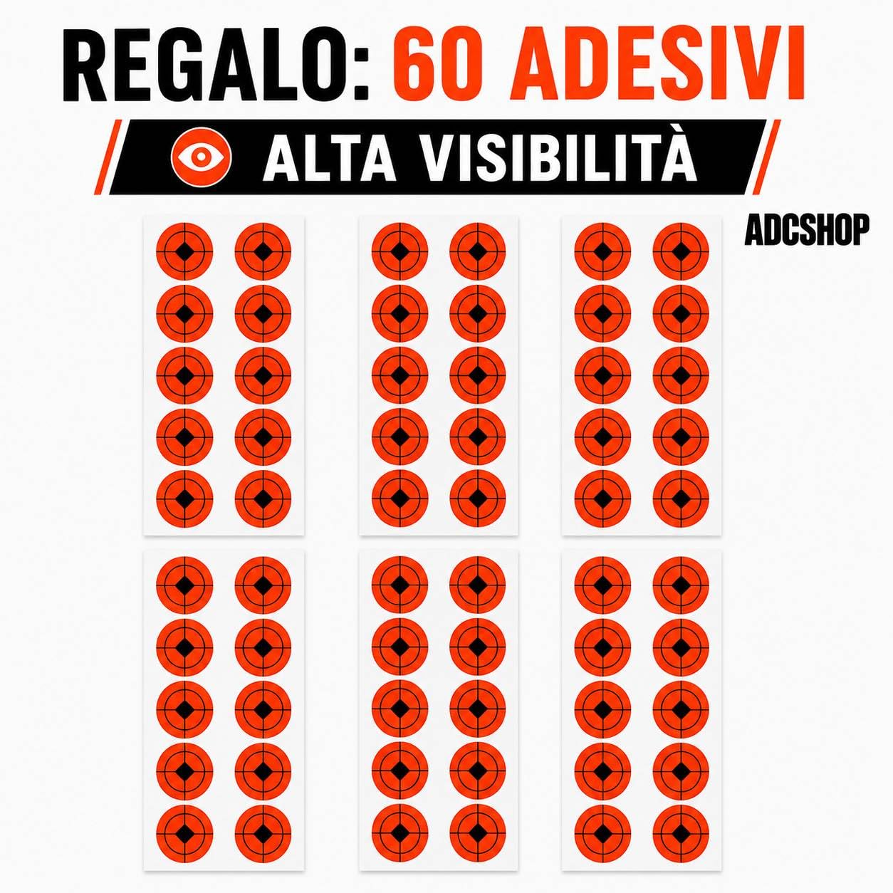 Bersagli per tiro con 5 bianchi in acciaio – Compatibile con pistole e fucili ad airsoft, aria compressa e CO2 (4,5 mm e 5,5 mm) – fino a 20 J – Autoreset – Pieghevole – Include 60 adesivi