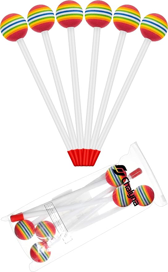 Juego de 6 baquetas de espuma coloridas para niños miniatura 7