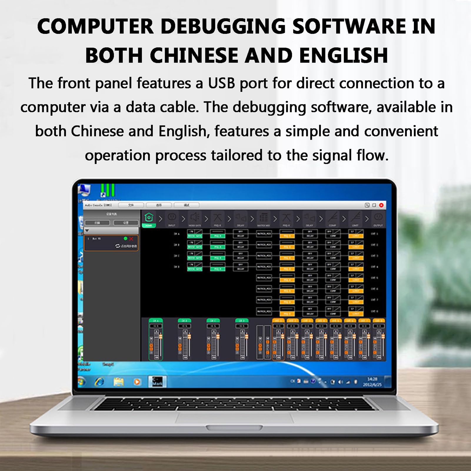 Procesador de audio digital, efecto karaoke de 32 bits, pantalla LCD, 16 modos prealmacenados, compatible con todos los micrófonos, escenario de rendimiento y reverberador de conferencias