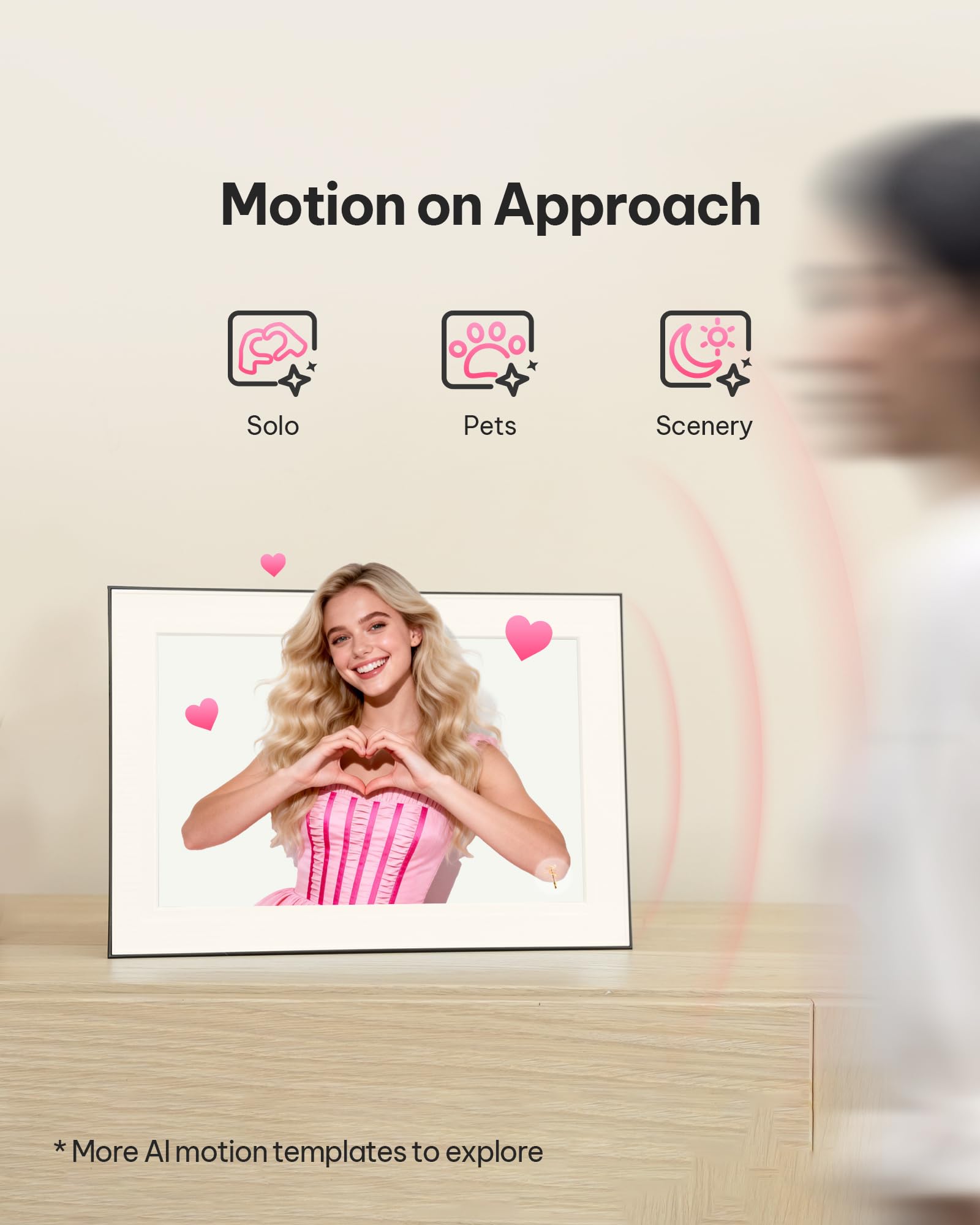 Magic Frame [AI Photo to Video] – 10.1" FHD WiFi Digital Picture Frame, AI Motion Sensor, Old Photo Alive, Unlimited Cloud Storage, Picture Share with APP, Touchscreen, Gift for Loved One