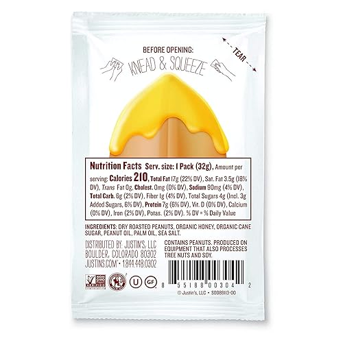 Miniatura 7 de Justin's Paquete de 10 + 10 unidades de chocolate con avellana y mantequilla de almendras y mantequilla de maní y miel