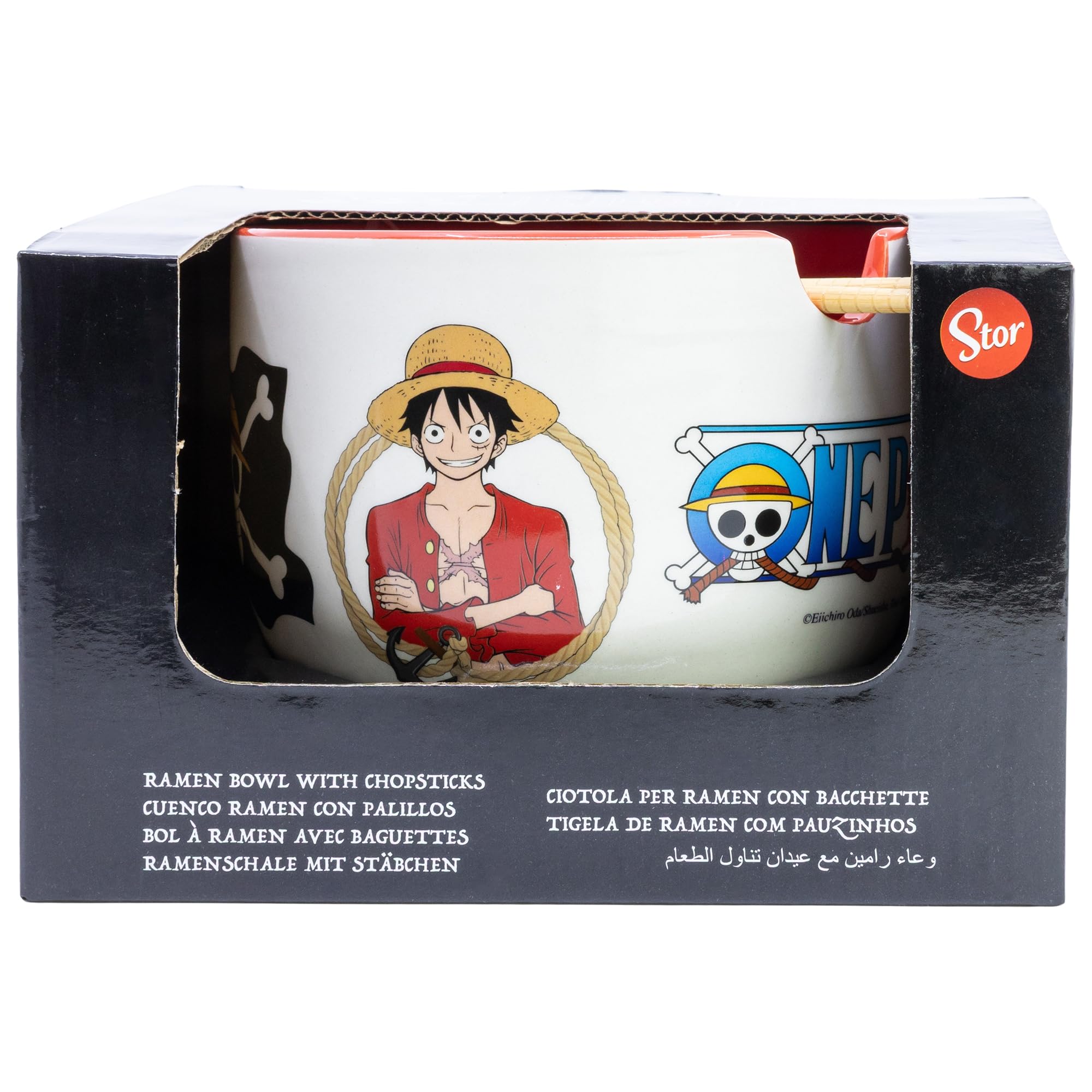 Stor Ciotola in ceramica per ramen con bacchette in confezione regalo One Piece