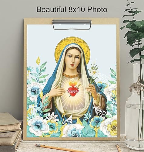 Miniatura 4 de Virgin Mary Picture - Catholic Wall Decor - Mary Mother of God - Holy Mother - Christian Gifts - Religious Wall Art - Mom of Jesus - Our Lady of