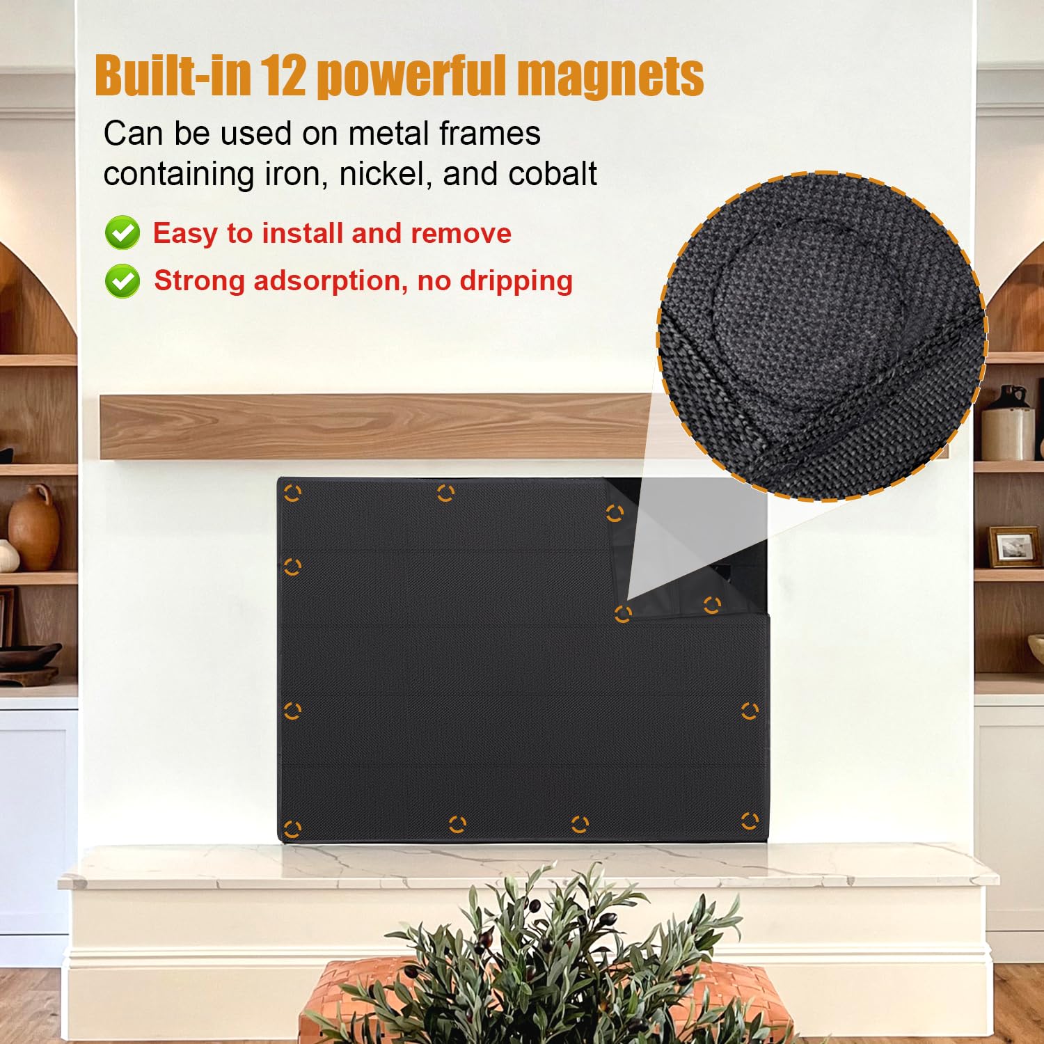 Repisa Magnética Para Chimenea, Cubierta De Barrera Que Evita La De Lena 99136824