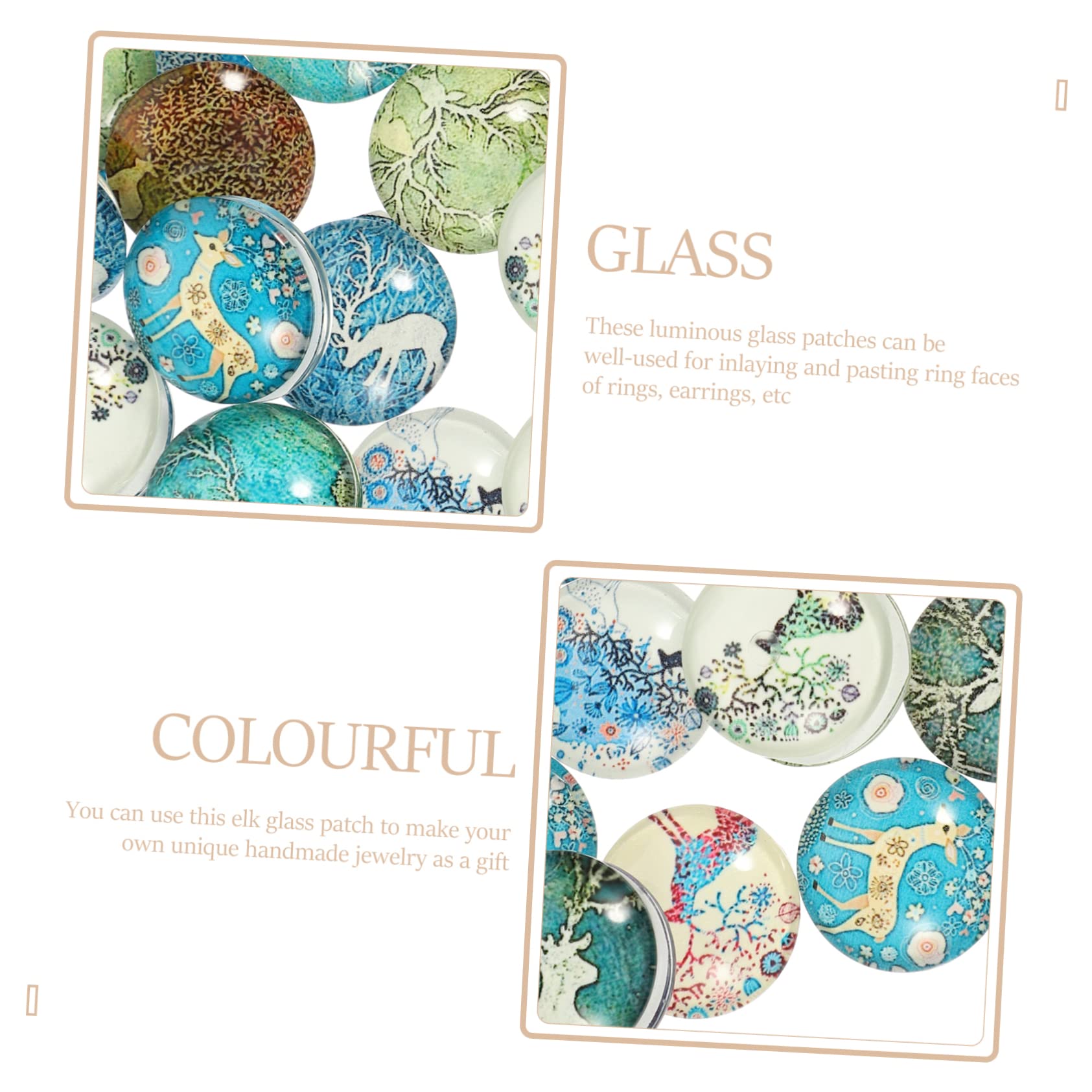 SEWACC 300pièces Patches Lumineux Pour Bijoux Gemmes Deer Matériaux Artisanaux Pour Création De Porte-clés Et Accessoires De Mode