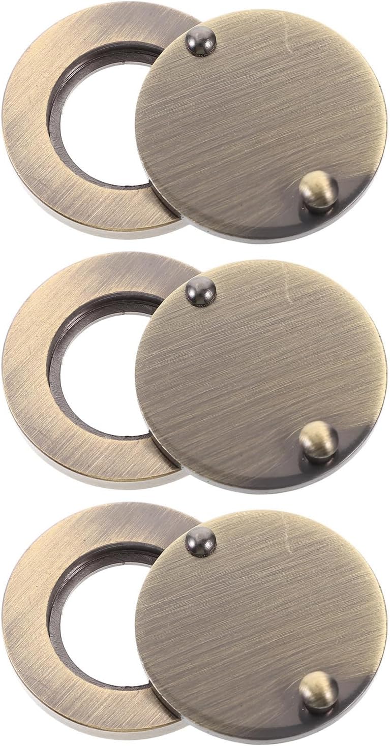 Door Viewer Privacy Cover with Dust Prevention and Easy Installation 3pcs Brushed Nickel Finish for Metal Doors for Home and Hotel Use