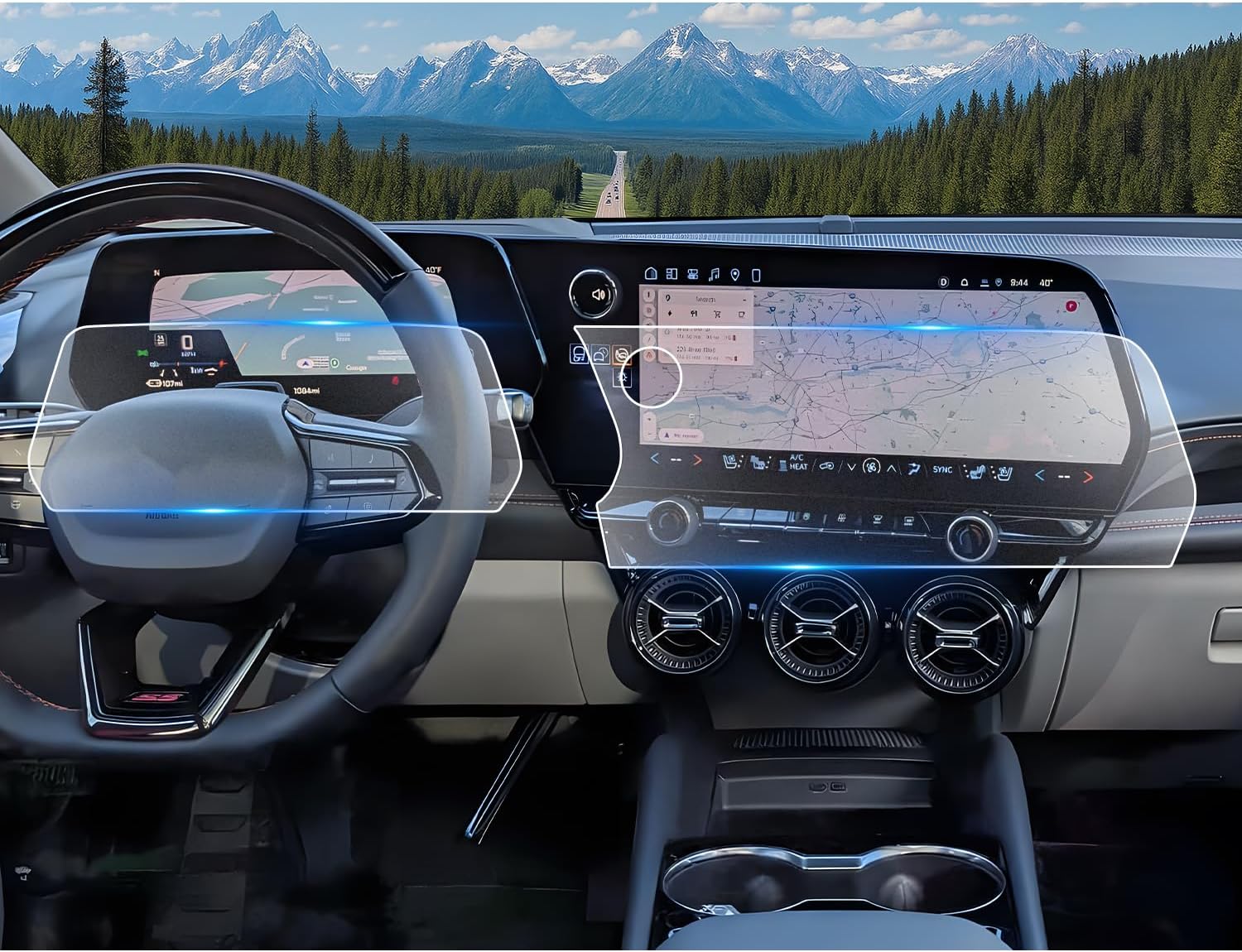 CDEFG 4PCS for 2024 2025 2026 Chevy Traverse Screen Protector for Chevrolet Traverse 2026 2025 2024(17.7In Navi+11In Dash), 2026 2025 2024 Chevy Traverse LS/LT/Z71/RS/High Country Accessories