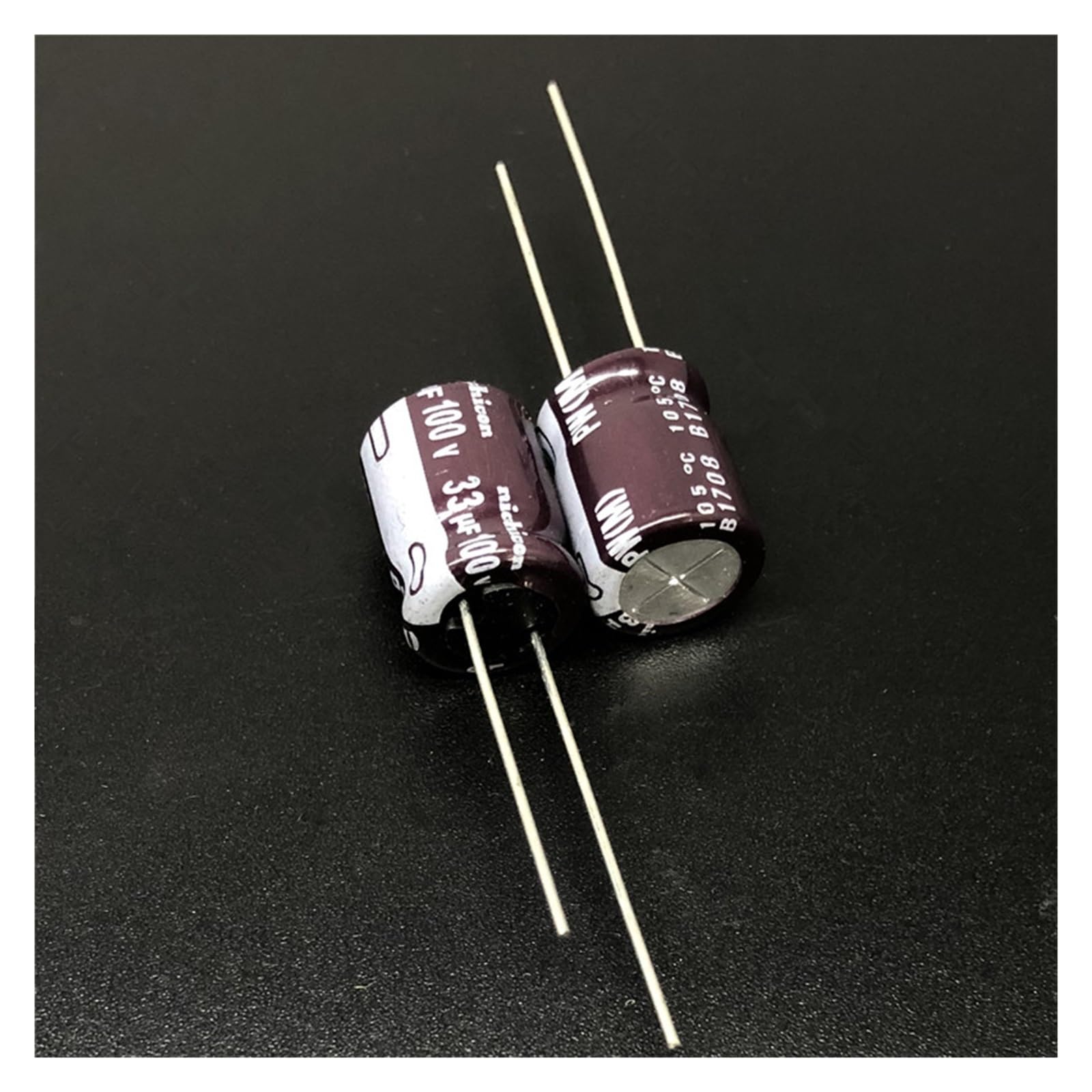 Condensateur 100V 33uF basse impédance pour circuit imprimé et maintenance audio