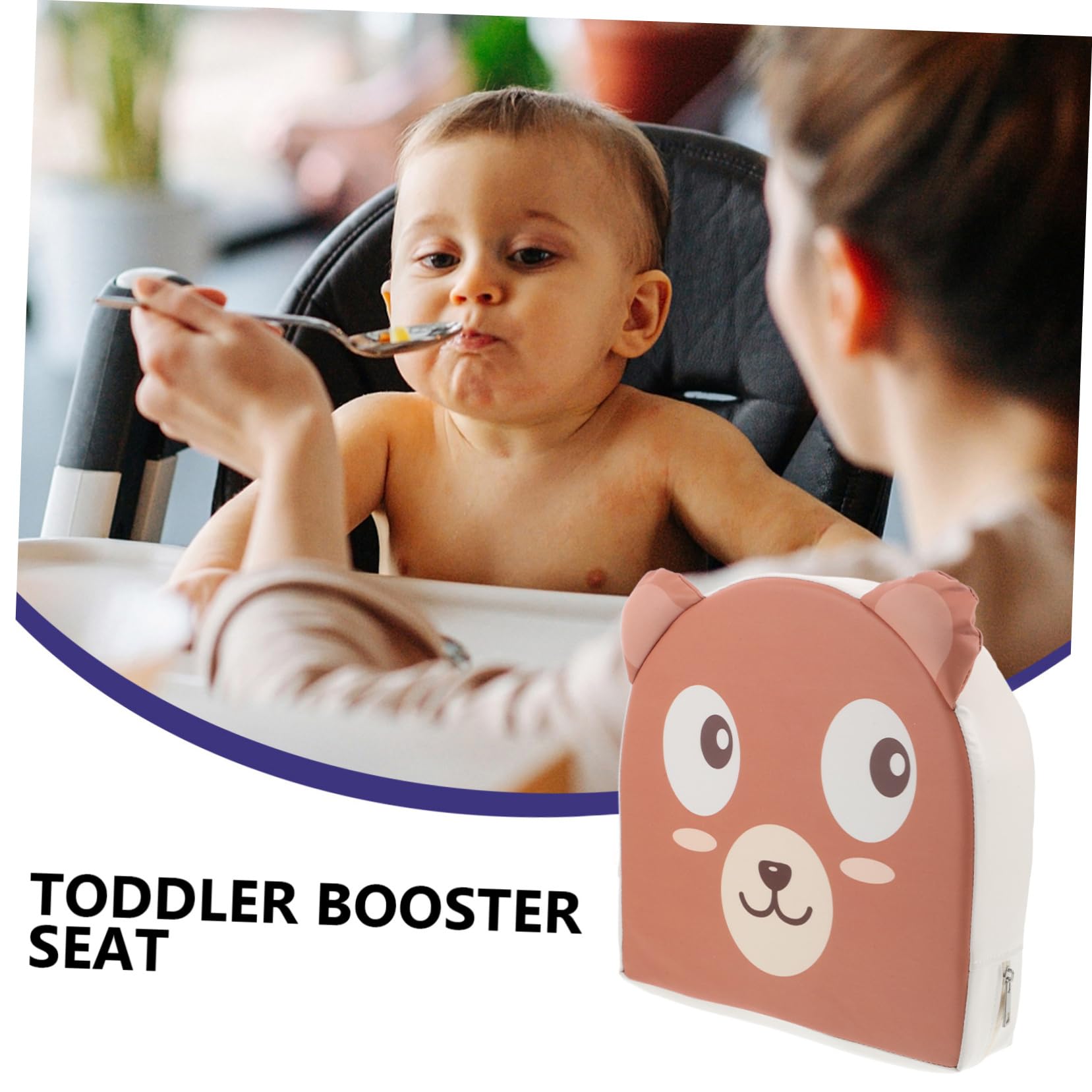 UPKOCH Seduta Rialzata per Bambini Design Cartone Animato, Cuscino per Sedia da Pranzo in Pelle Pu e Sponge, Rosso Adatto a Bambini e Studenti delle Elementari