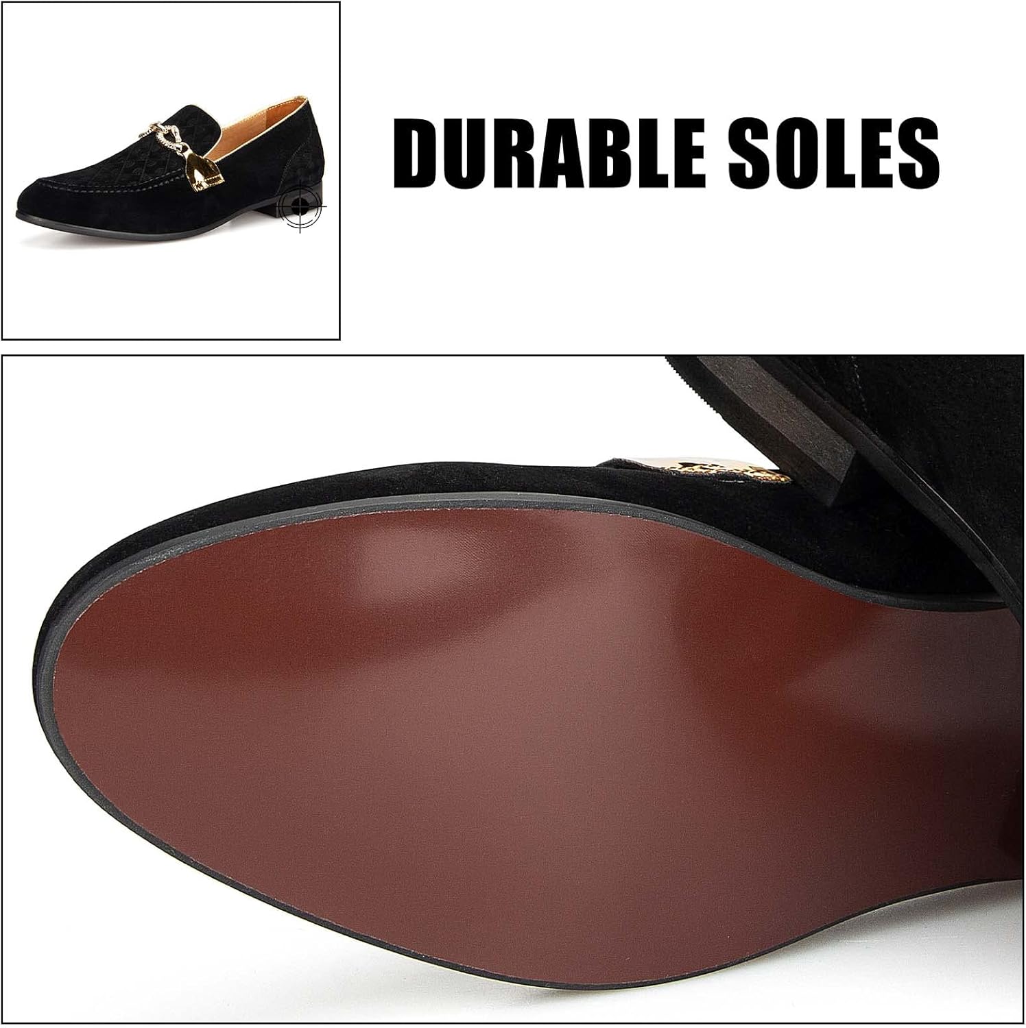 JITAI Men Loafers Slip-On Shoes for Men Fashion Dress Shoes Tuxedo Shoes - Image 6