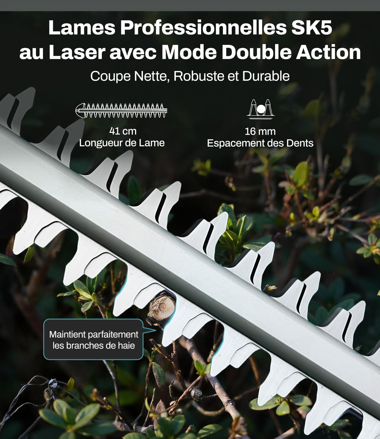 Makita CSL401 Taille Haie Télescopique 18V 41cm 11 Angles 2.62m