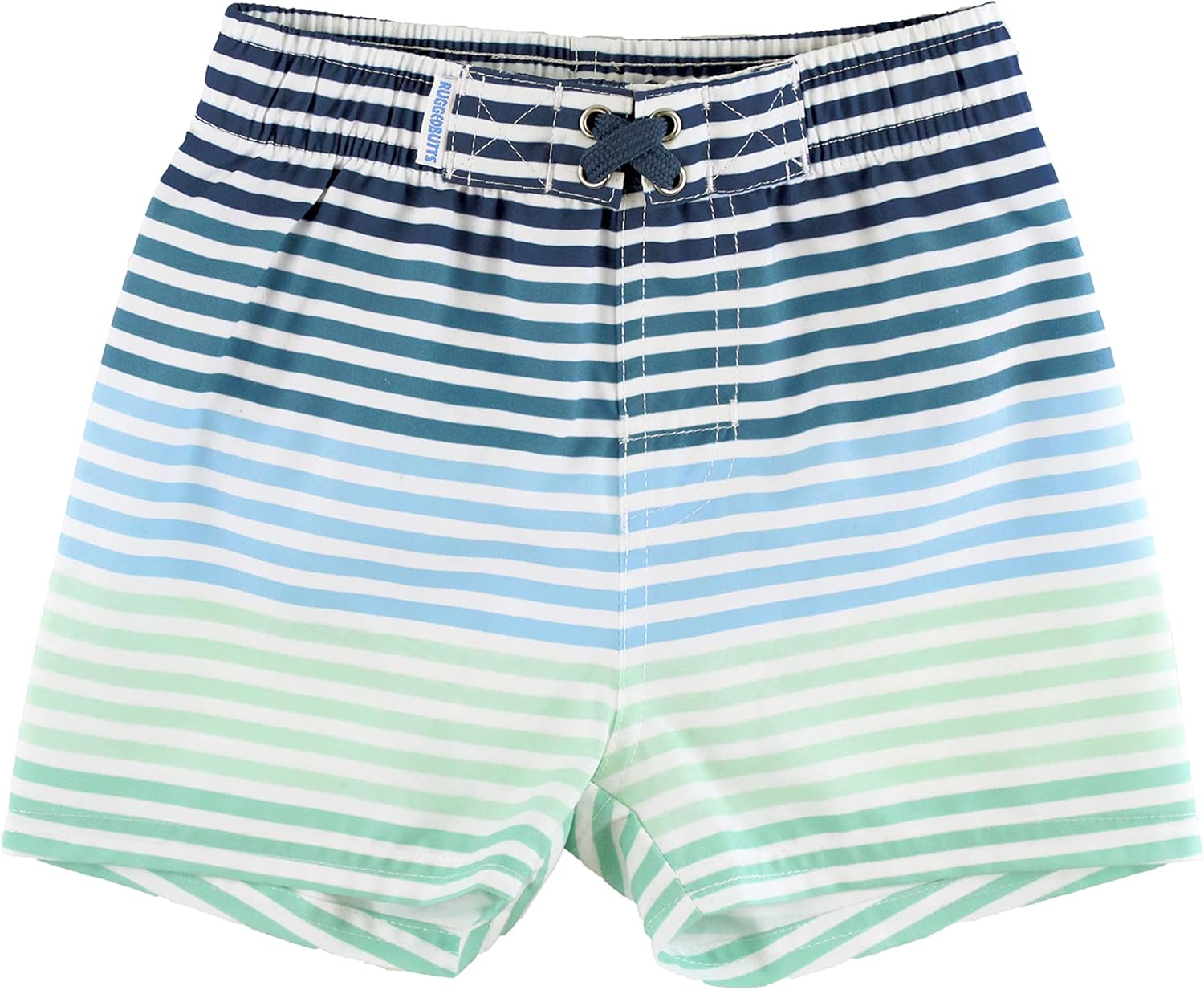 RUGGEDBUTTS Boys UPF50+ Sun Protection Striped Color Block Swim Trunks